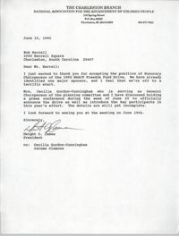 Letter from Dwight C. James to Bob Harrell, June 15, 1990