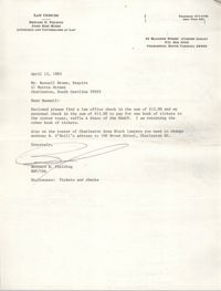 Letter from Bernard R. Fielding to Russell Brown, April 12, 1983