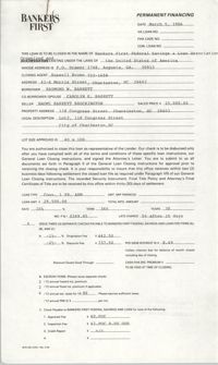 Bankers First Federal Savings & Loan Association, Loan Filing, March 5, 1986