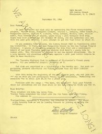 Letter from Doris Bradley, September 20, 1966