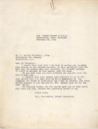Letter from M. L. Harrington to T. Wilbur Thornhill, February 28, 1941