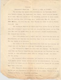 Minutes to the Board of Management Meeting, Coming Street Y.W.C.A., March 7, 1923