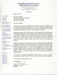 Letter from Dwight C. James to Ron Laughlin, August 19, 1994