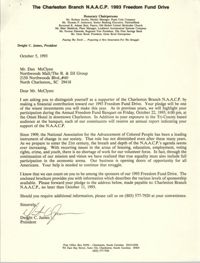 Letter from Dwight C. James to Dan McClynn, October 5, 1993