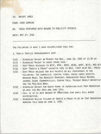 Charleston Branch NAACP Memorandum, May 22, 1992