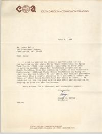 Letter from Harry R. Bryan to Anna D. Kelly, June 9, 1981