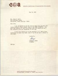 Letter from Harry R. Bryan to Anna D. Kelly, May 19, 1981