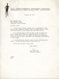 Letter from Inez Smith Reid to Septima P. Clark, February 16, 1973