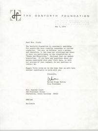 Letter from Warren Bryan Martin to Septima P. Clark, May 7, 1974