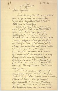 Letter from Josephine Rider to Septima P. Clark, July 17, 1966