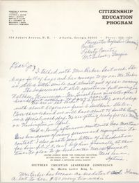 Letter from Septima P. Clark to Josephine Rider