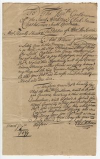 Alexander McKenzie's Petition Letter to the St. Andrew's Society