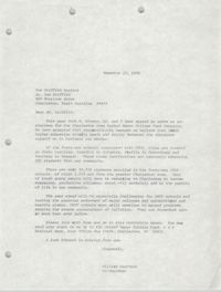 Letter from William Saunders to Joe Griffith, December 12, 1978