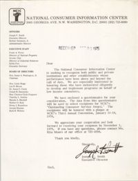 Letter from Joseph F. Smith, September 29, 1975