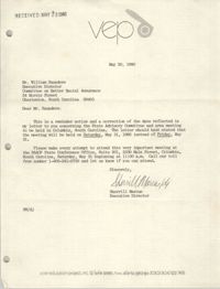 Letter from Sherrill Marcus to William Saunders, May 20, 1980