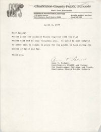 Letter from Anne V. Padgett, April 5, 1977
