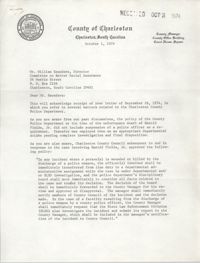Letter from Richard L. Black to William Saunders, October 1, 1974