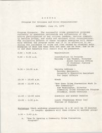 Agenda, June 23, 1979