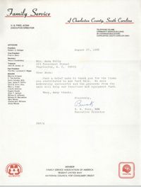 Letter from H. B. Free to Anna D. Kelly, August 27, 1986