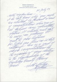 Letter from Arthur Clement, Jr. to Anna D. Kelly, July 30, 1983