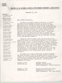 Letter from Marianna W. Davis, September 15, 1976