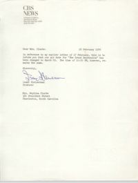 Letter from Isaac Kleinerman to Septima Clark, February 26, 1976