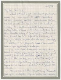 Letter from Tony L. Richardson to Septima P. Clark, January 27, 1976