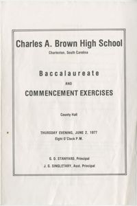 Charles A. Brown High School Commencement Exercises, June 2, 1977