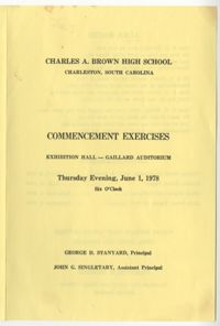 Charles A. Brown High School Commencement Exercises, June 1, 1978
