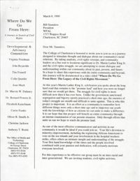 Letter from Virginia Friedman and John Reynolds to William Saunders, March 8, 1999