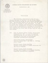 United States Department of Justice Notice, September 1975