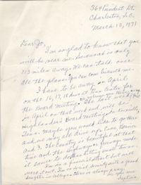Letter from Septima P. Clark to Josephine Rider, March 13, 1971