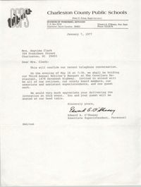 Letter from Edward A. O'Sheasy to Septima P. Clark, January 7, 1977