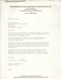 Letter from Dolores S. Greene to William Saunders, September 10, 1982