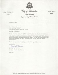 Letter from Mary B. Green to William Saunders, July 28, 1982