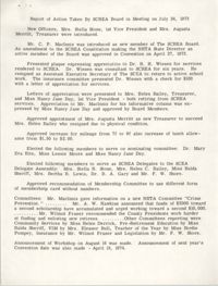 Report of Action Taken by South Carolina Retired Educators Association Board in Meeting, July 24, 1973