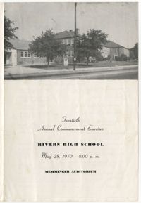 Twentieth Annual Commencement Exercises for Rivers High School