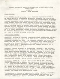 Annual Report of the South Carolina Retired Educators Association, 1972-1973