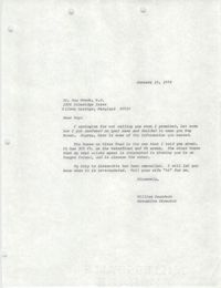 Letter from William Saunders to Roy Woods, January 19, 1978