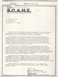 Letter from Zora Salisbury and Gayle Clark to William Saunders, October 24, 1978