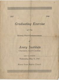 Graduating Exercise of the Seventy-Ninth Commencement of the Avery Institute, May 31, 1944
