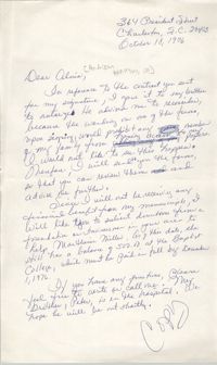 Letter from Septima P. Clark to Alvin Anderson, October 18, 1976