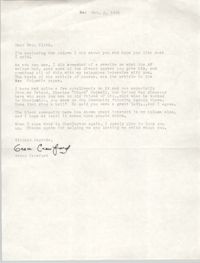 Letter from Grace Crawford to Septima P. Clark, October 2, 1976