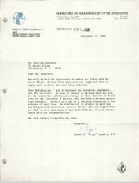 Letter from Ernest S. 