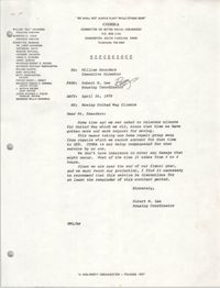 COBRA Memorandum, April 26, 1979