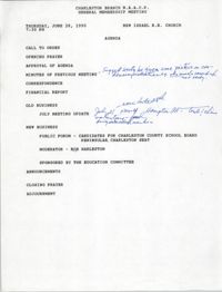 Agenda, Charleston Branch of the NAACP, General Membership Meeting, June 28, 1990