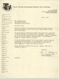 Letter from Liz J. Patterson to Septima P. Clark, June 6, 1977
