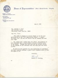 Letter from Herbert U. Fielding to Septima P. Clark, June 9, 1972