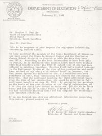 Letter from R. W. Burnette to Charles T. Ferillo, February 21, 1979