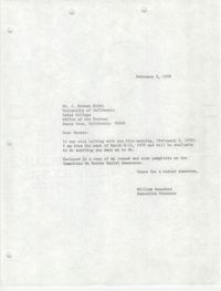 Letter from William Saunders to J. Herman Blake, February 3, 1978